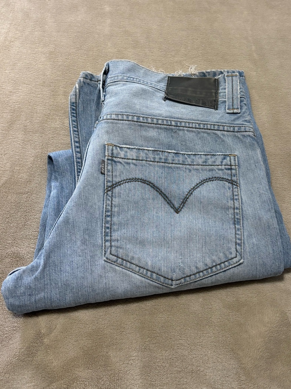 Levi’s Silver Tab Light Blue Men's Loose Distressed Jeans